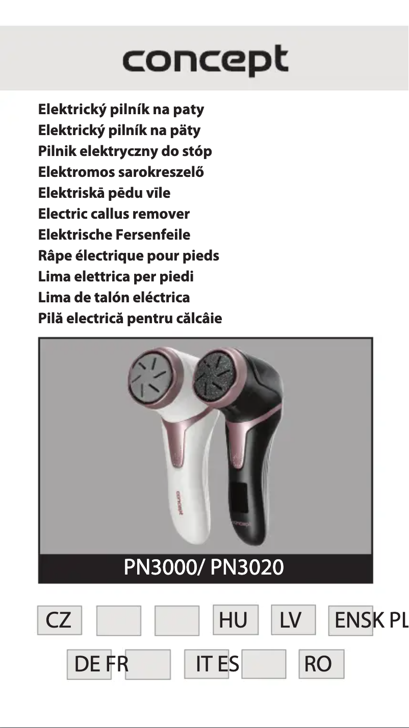 Page 1 de la notice Manuel utilisateur Concept PN3000