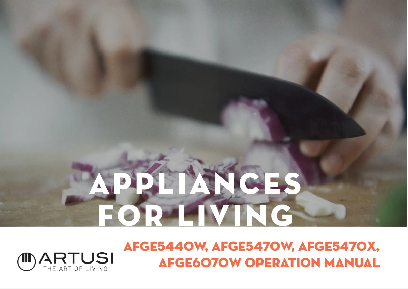 Page 1 de la notice Manuel utilisateur Artusi AFGE5440W