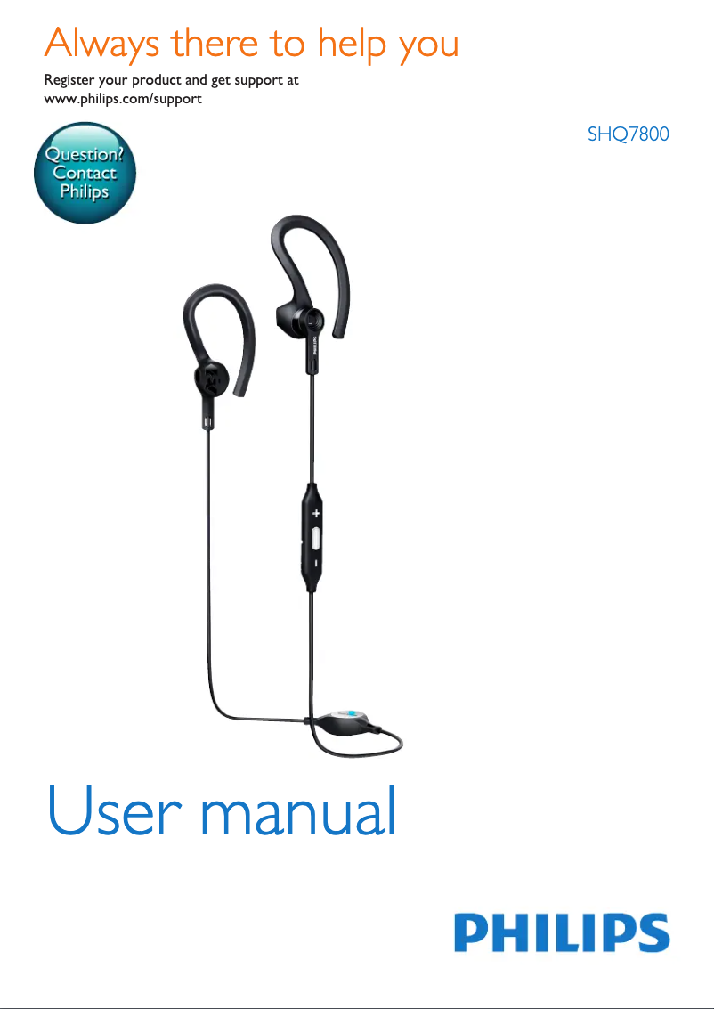 Image de la première page du manuel de l'appareil SHQ7800