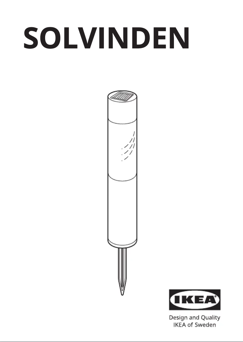 Page 1 de la notice Manuel utilisateur Ikea SOLVINDEN 805.137.32