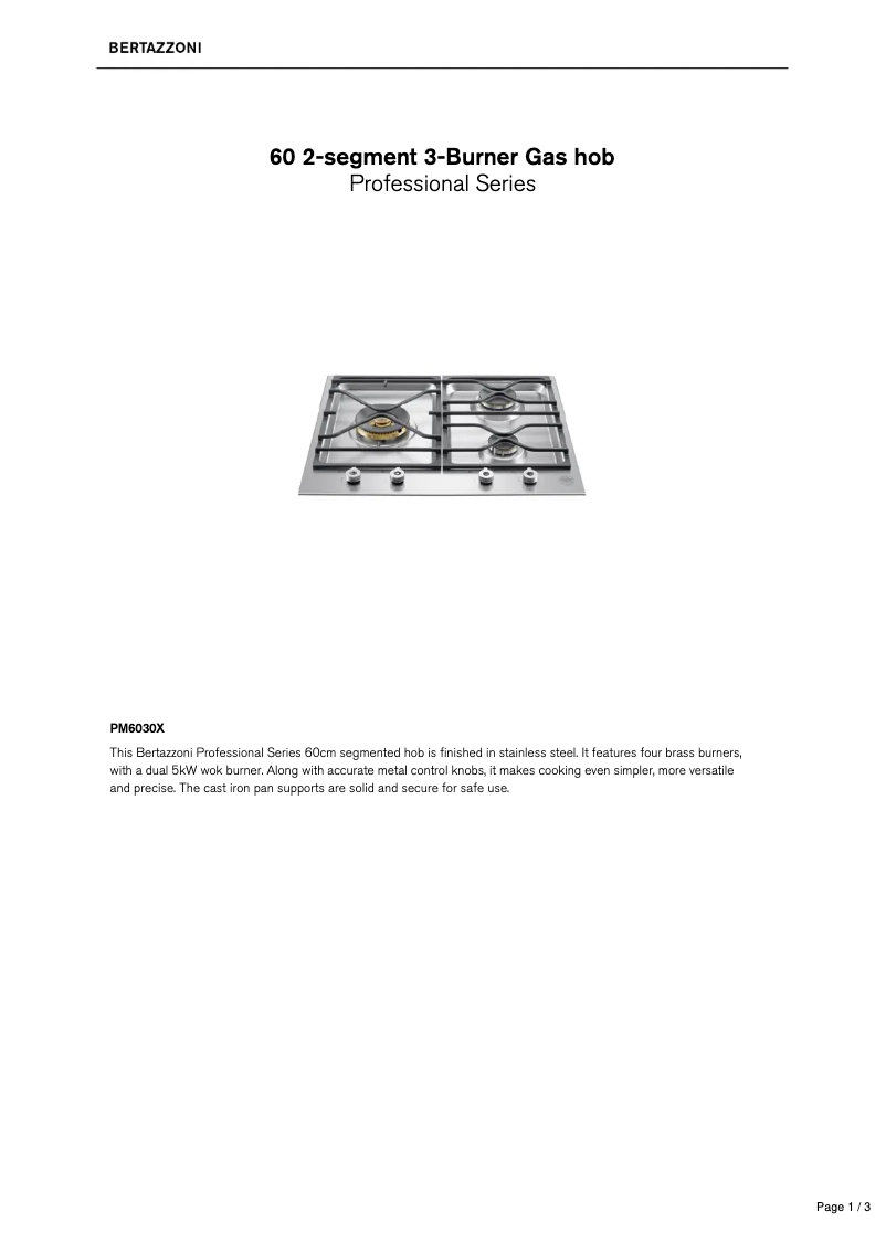 Image de la première page du manuel de l'appareil PM60 3 0 X