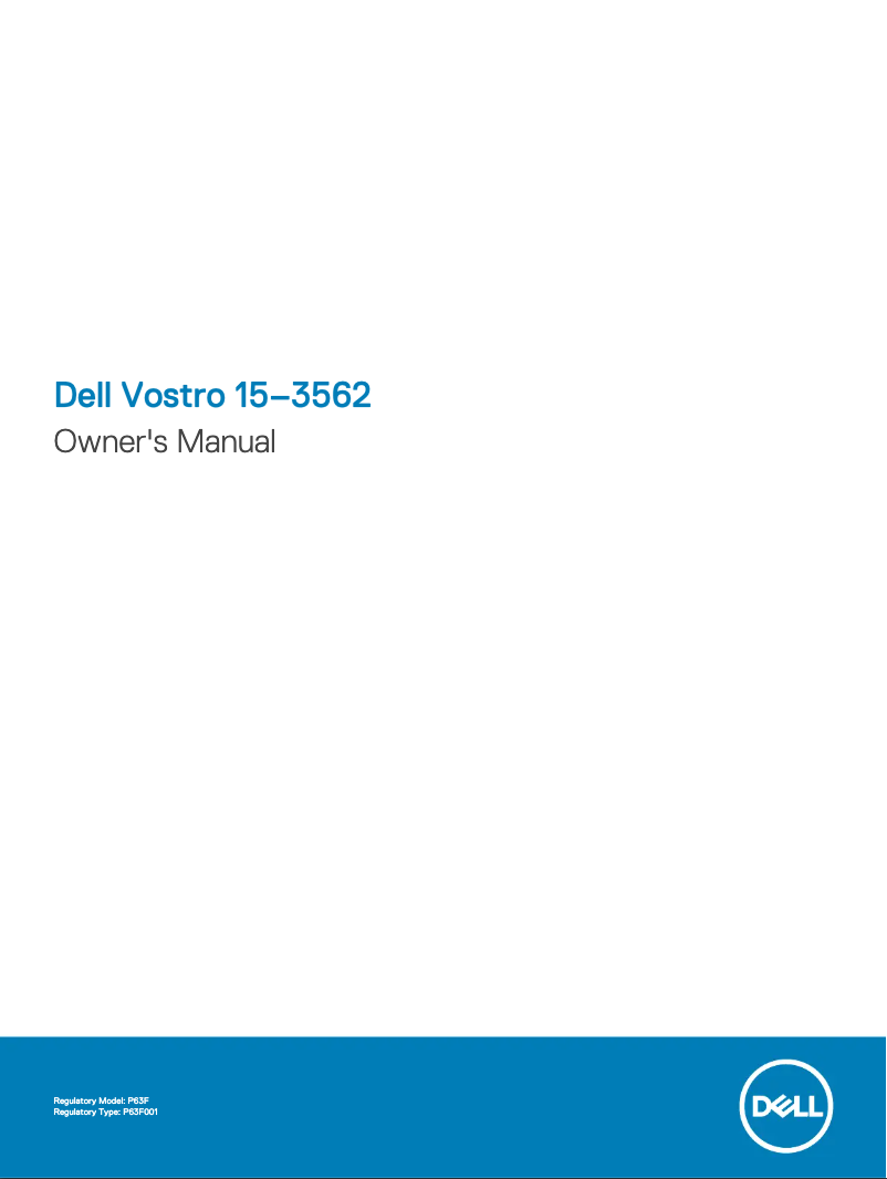 Page n°1 - Mode d'emploi Dell Vostro 15-3562