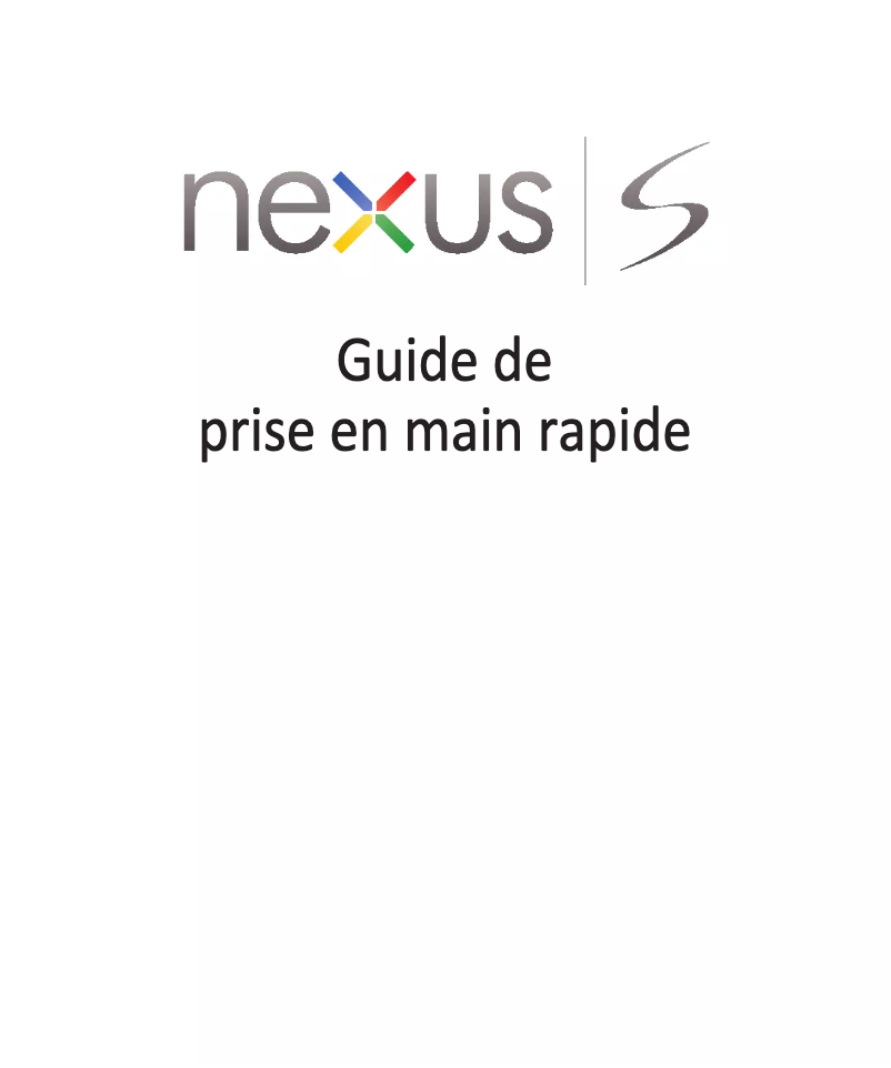 Image de la première page du manuel de l'appareil Nexus S