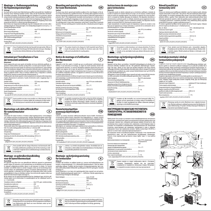Page n°1 - Manuel utilisateur Eberle RTR-E 6724
