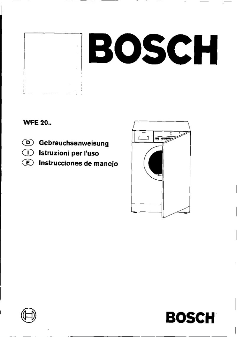 Page 1 de la notice Manuel utilisateur Bosch WFE2021