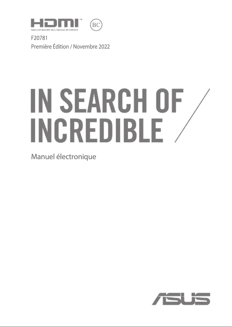 Page 1 de la notice Manuel utilisateur Asus Vivobook S 16 Flip