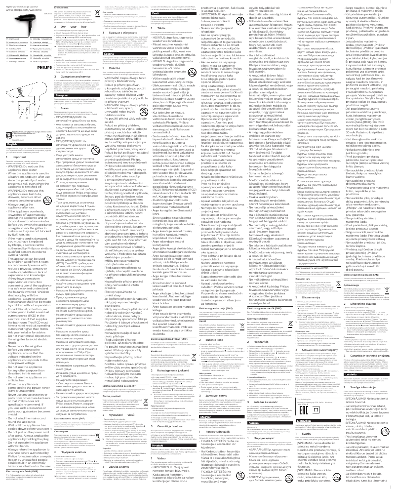 Page 1 de la notice Manuel utilisateur Philips DryCare Essential BHD030