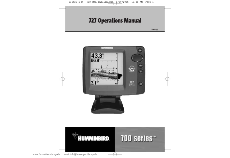 Page 1 de la notice Manuel utilisateur Humminbird 727