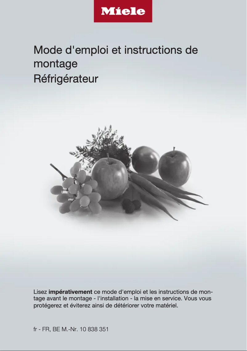 Page n°1 - Fiche technique Miele K 31222 Ui