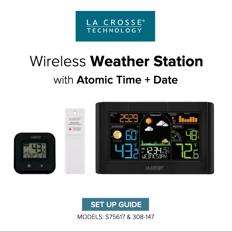 Page n°1 - Manuel utilisateur La Crosse Technology S75617