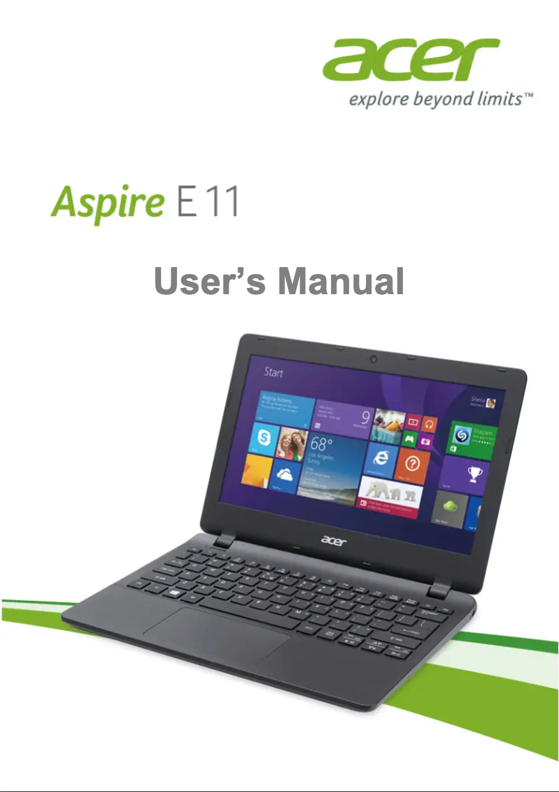 Page 1 de la notice Manuel utilisateur Acer Aspire E11