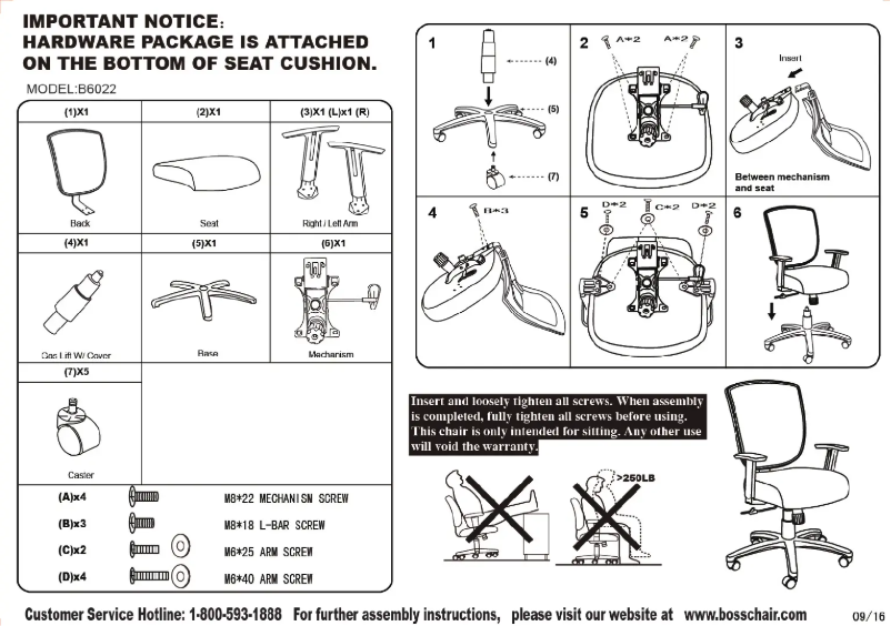 Image de la première page du manuel de l'appareil B6022