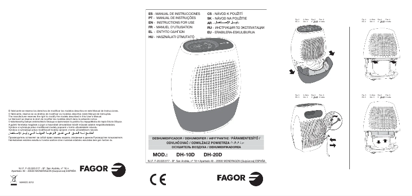 Page n°1 - Manuel utilisateur Fagor DH-10D