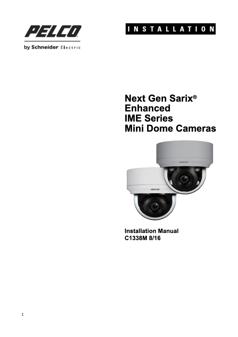 Page 1 de la notice Manuel utilisateur Schneider Sarix IME229-1IS