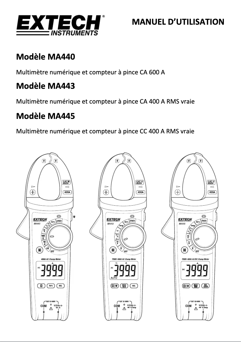 Imagen de la primera página del manual del dispositivo MA440