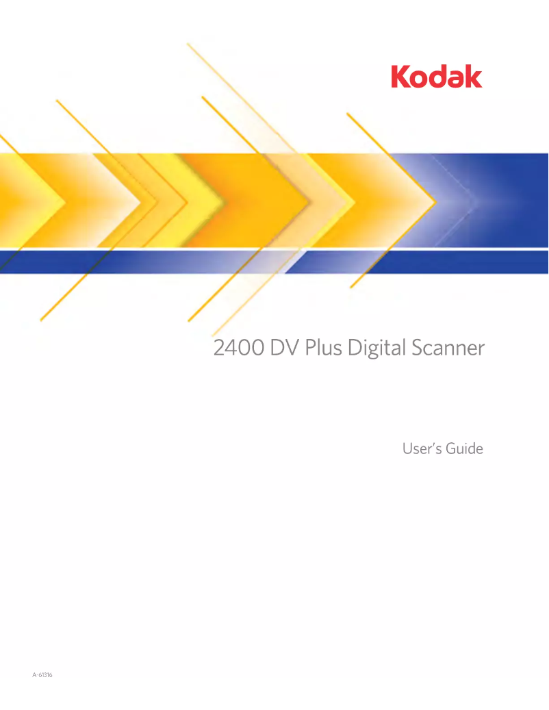 Image de la première page du manuel de l'appareil 2400 DV Plus