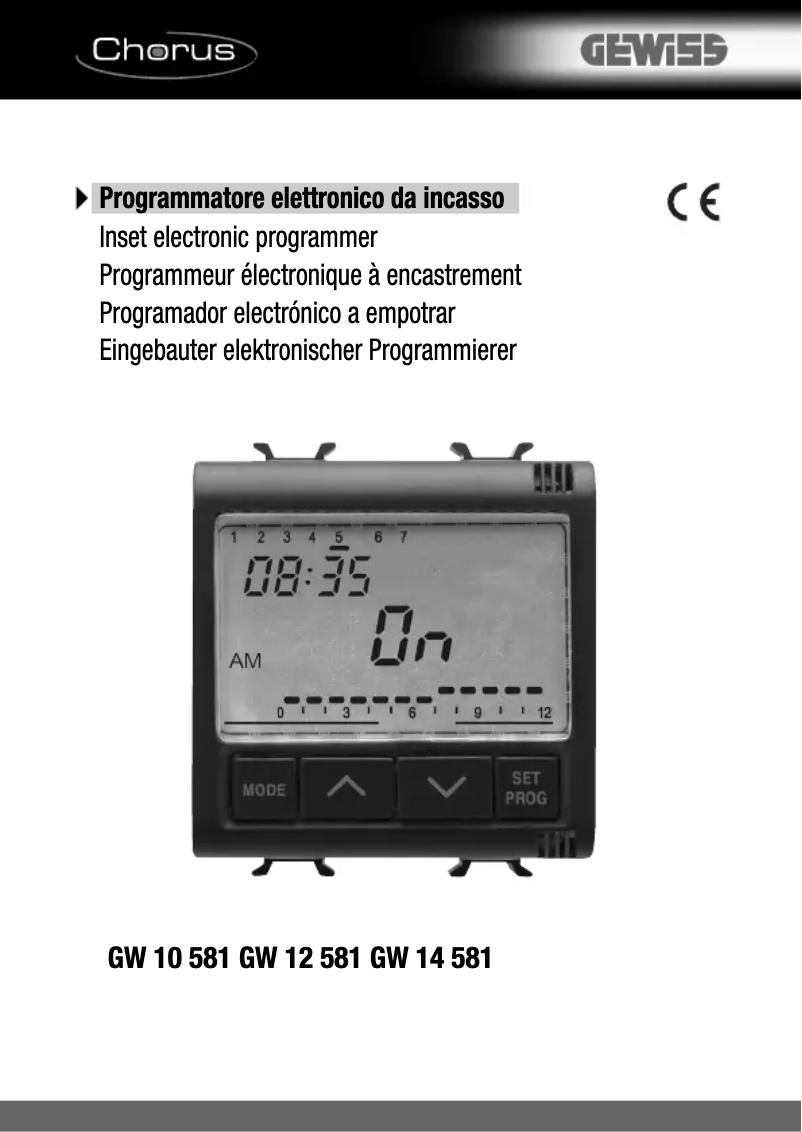 Page 1 de la notice Manuel utilisateur Gewiss GW14581