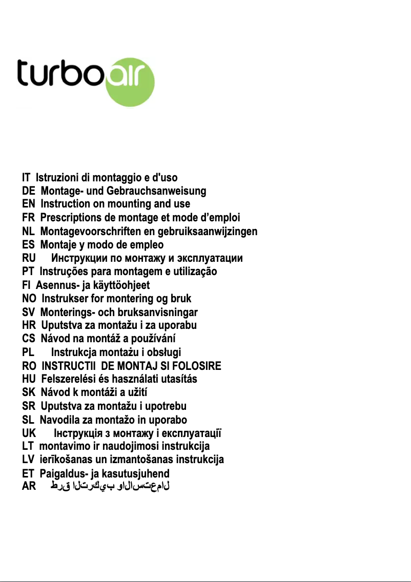 Image de la première page du manuel de l'appareil Gioia WH/F/50