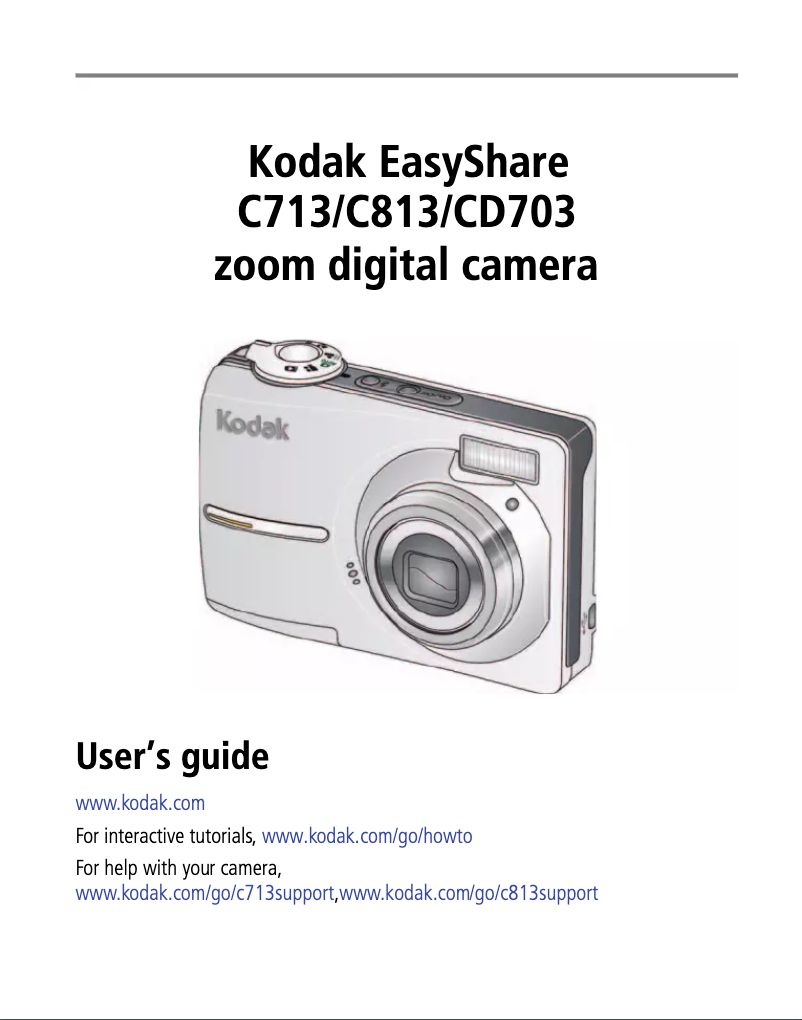 Page n°1 - Manuel utilisateur Kodak EasyShare C713