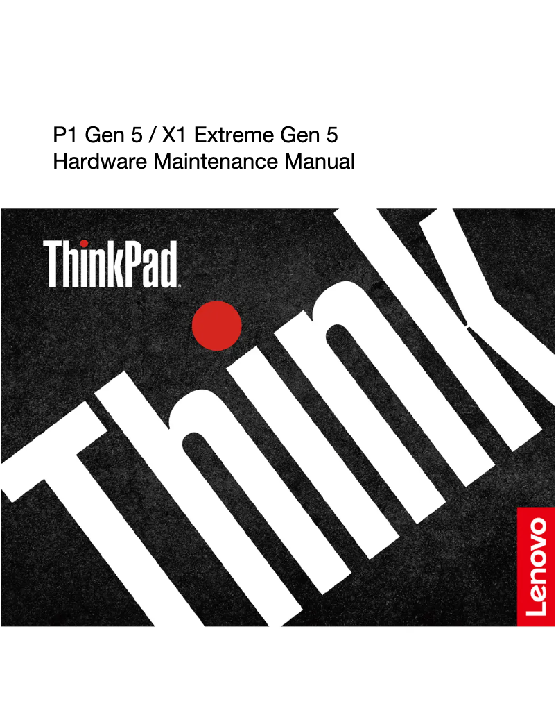 Page n°1 - Manuel utilisateur Lenovo ThinkPad P1 Gen 5