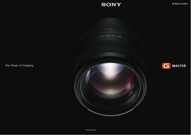 Page 1 de la notice Brochure Sony SEL14TC
