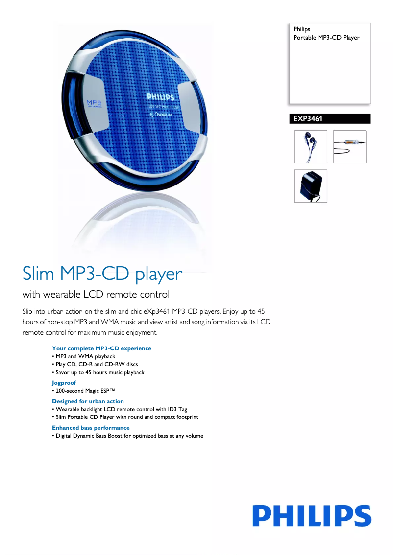 Page n°1 - Brochure Philips EXP3461