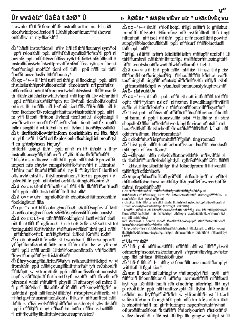 Page 1 de la notice Instructions / montage Whirlpool GMA 9522/IX