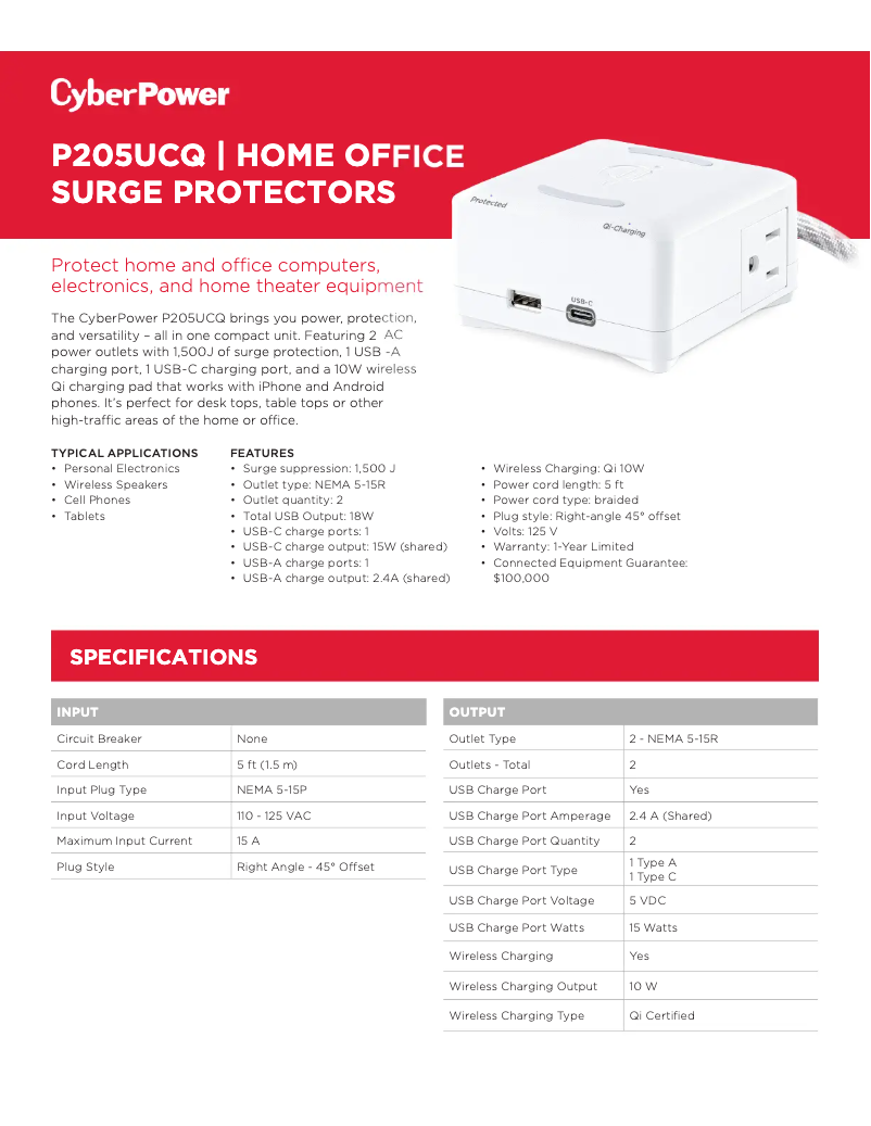 Image de la première page du manuel de l'appareil P205UCQ