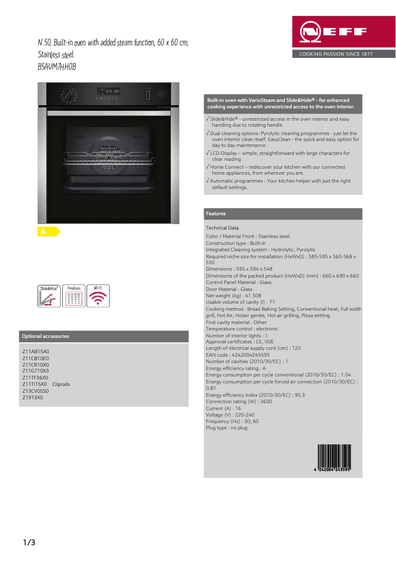 Image de la première page du manuel de l'appareil B5AVM7HH0B