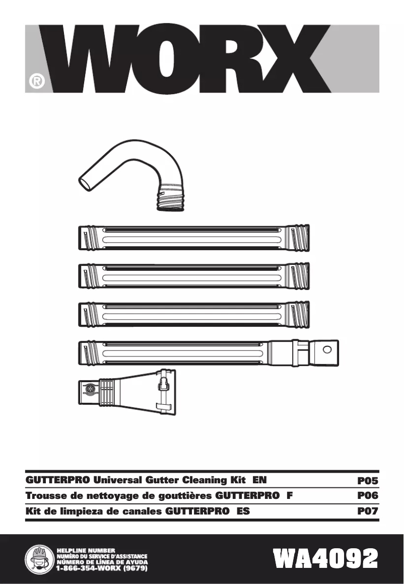 Page n°1 - Manuel utilisateur Worx WA4092