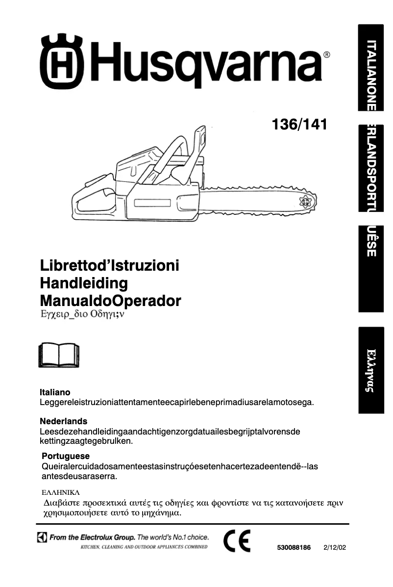 Page 1 de la notice Manuel utilisateur Husqvarna 141