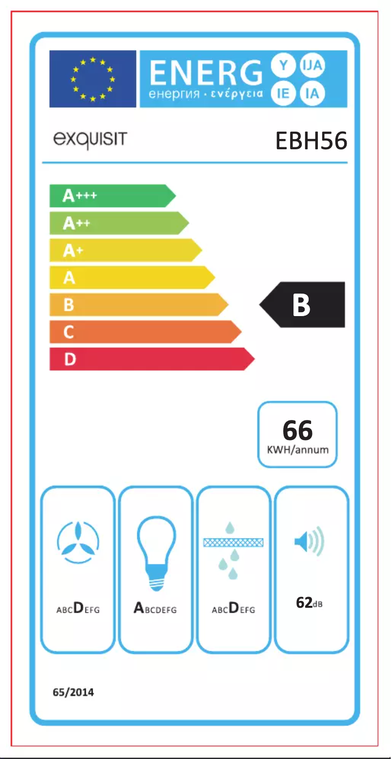 Page 1 de la notice Manuel utilisateur Exquisit EBH56