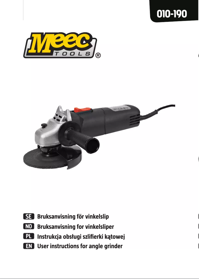 Page n°1 - Manuel utilisateur Meec Tools 010-190