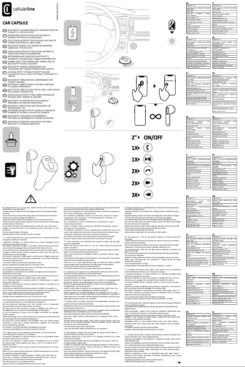Image de la première page du manuel de l'appareil Car Capsule
