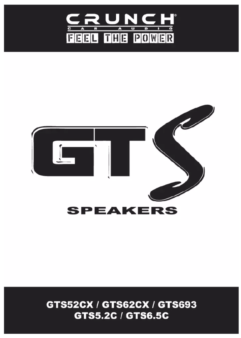 Page 1 de la notice Manuel utilisateur Crunch GTS6.5C