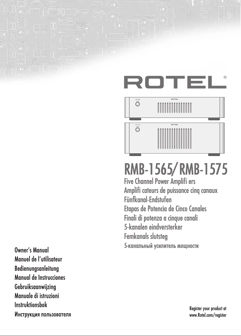 Página 1 del manual Manual de usuario Rotel RMB-1565