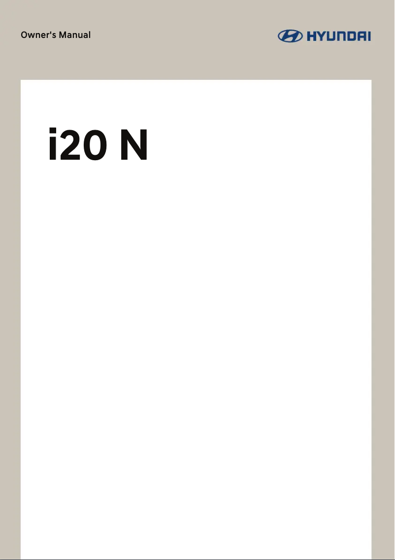 Page 1 de la notice Manuel utilisateur Hyundai i20 N (2021)