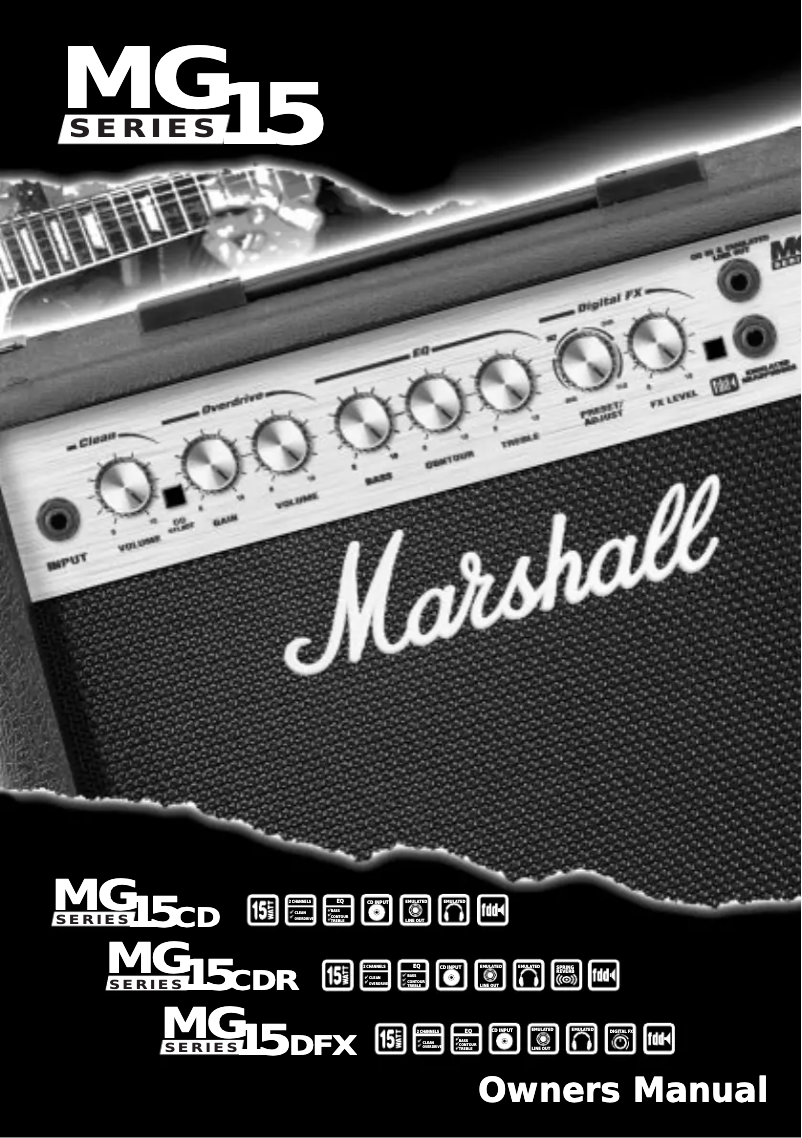 Image de la première page du manuel de l'appareil MG15 Series