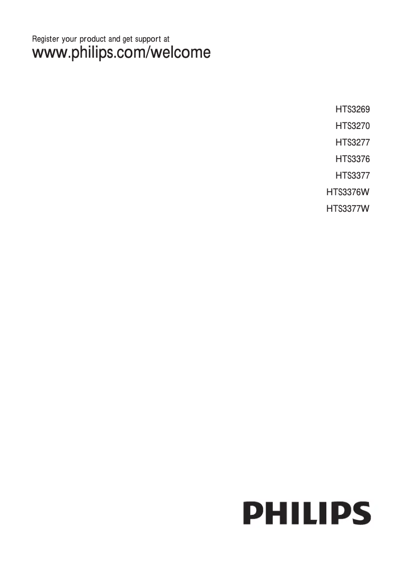 Page 1 de la notice Manuel utilisateur Philips HTS3376