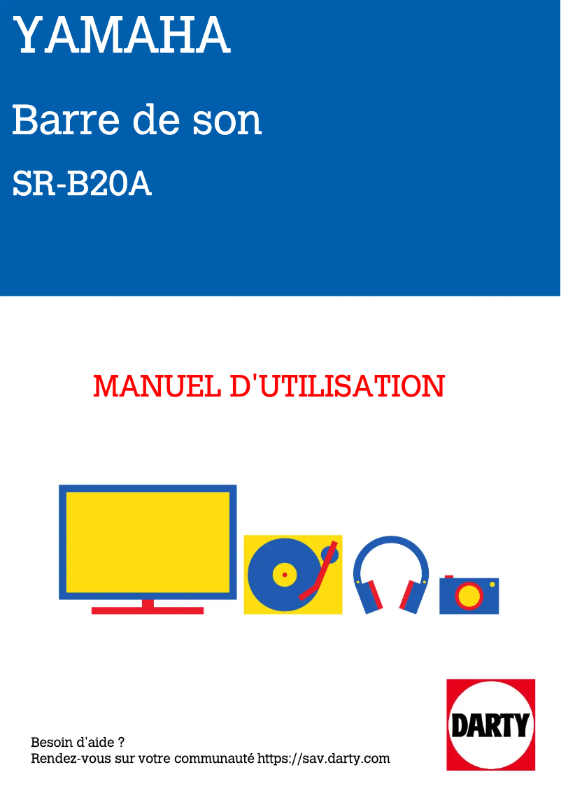 Page 1 de la notice Manuel utilisateur Yamaha SR-B20A