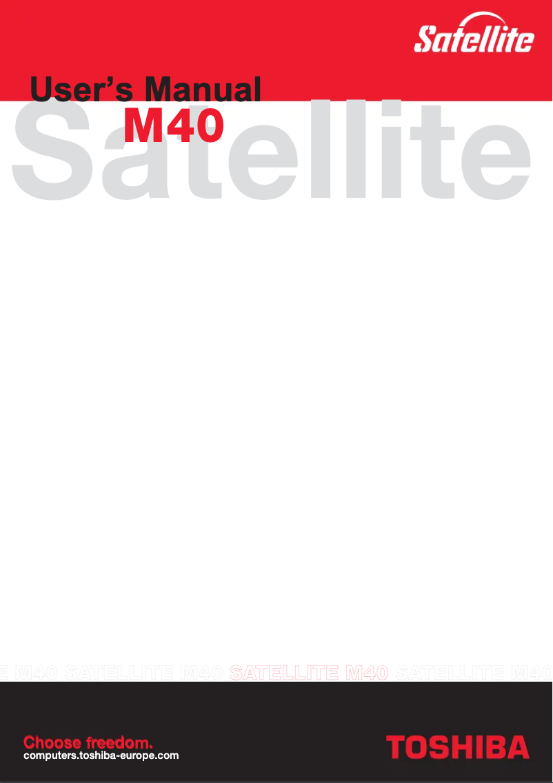 Image de la première page du manuel de l'appareil Satellite M40