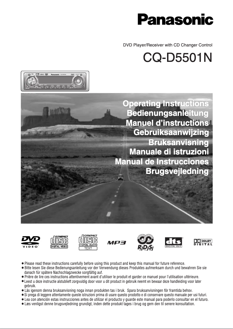 Page 1 de la notice Manuel utilisateur Panasonic CQ-D5501N
