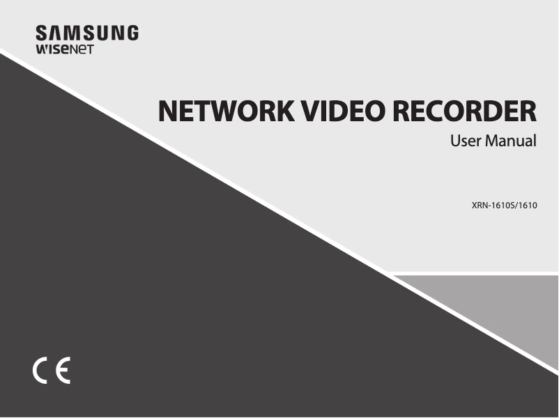 Page 1 de la notice Manuel utilisateur Samsung XRN-1610S