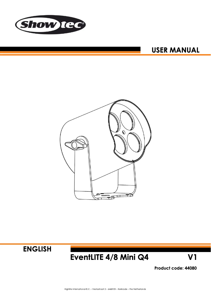 Image de la première page du manuel de l'appareil EventLITE 4/8 Mini