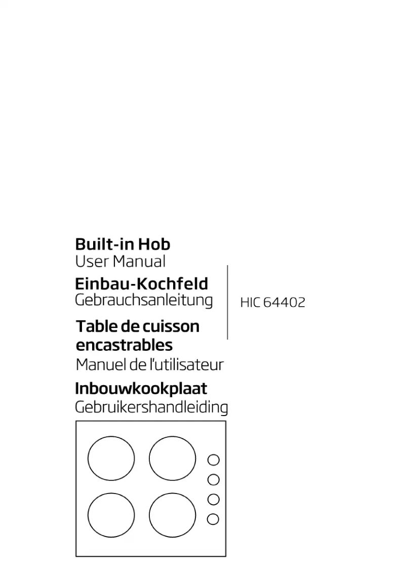 Página 1 del manual Manual de usuario Beko HIC 64402