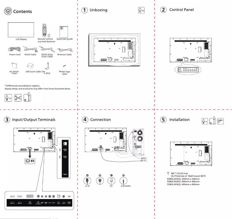First page image of the manual for 43BDL3650Q