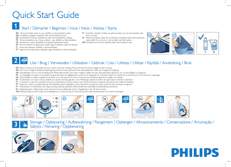 Page n°1 - Guide de démarrage rapide Philips HI5912