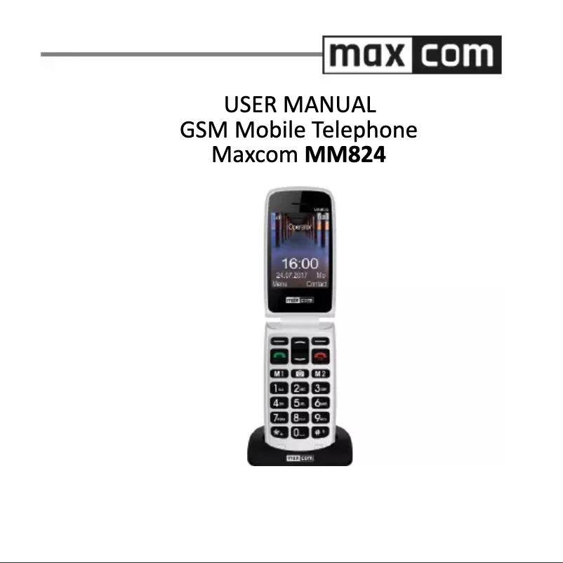Page n°1 - Manuel utilisateur MaxCom MM824