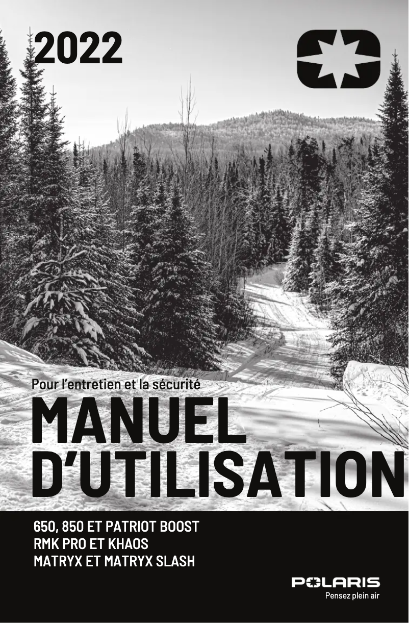 Image de la première page du manuel de l'appareil 850 RMK Khaos Slash 165 (2022)