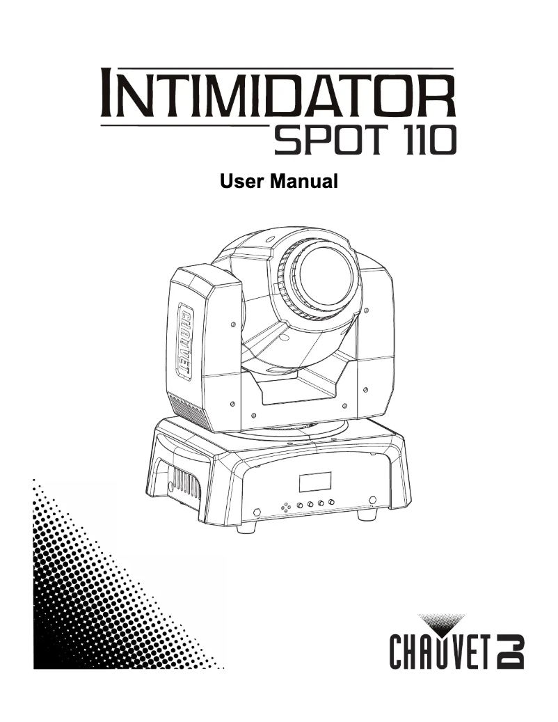 Page 1 de la notice Manuel utilisateur Chauvet Intimidator Spot 110